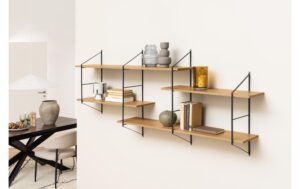1654952_1 - Mediatech AC Design Wandregal Belfast Stahl/MDF, 191x25,5x79 cm, Braun