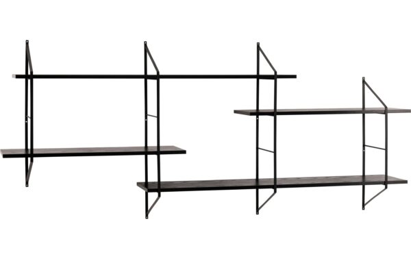 1654953_3 - Mediatech AC Design Wandregal Belfast Stahl/MDF, 191x25,5x79 cm, Schwarz