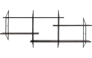 1654953_4 - Mediatech AC Design Wandregal Belfast Stahl/MDF, 191x25,5x79 cm, Schwarz