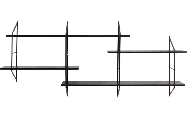 1654953_4 - Mediatech AC Design Wandregal Belfast Stahl/MDF, 191x25,5x79 cm, Schwarz