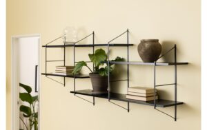 1654953_5 - Mediatech AC Design Wandregal Belfast Stahl/MDF, 191x25,5x79 cm, Schwarz