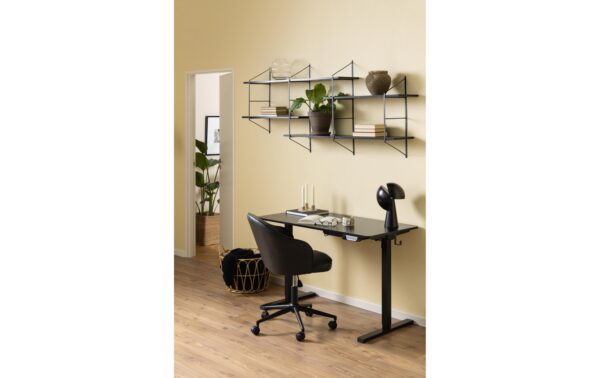 1654953_7 - Mediatech AC Design Wandregal Belfast Stahl/MDF, 191x25,5x79 cm, Schwarz