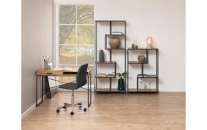 AC Design Regal Seaford MDF/Stahl, 77x35x114 cm, Wildeiche