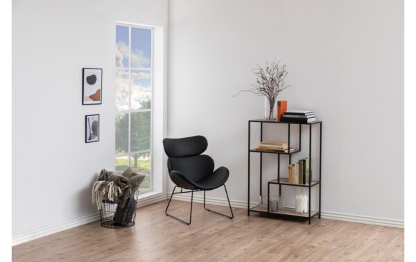 AC Design Regal Seaford MDF/Stahl, 77x35x114 cm, Wildeiche