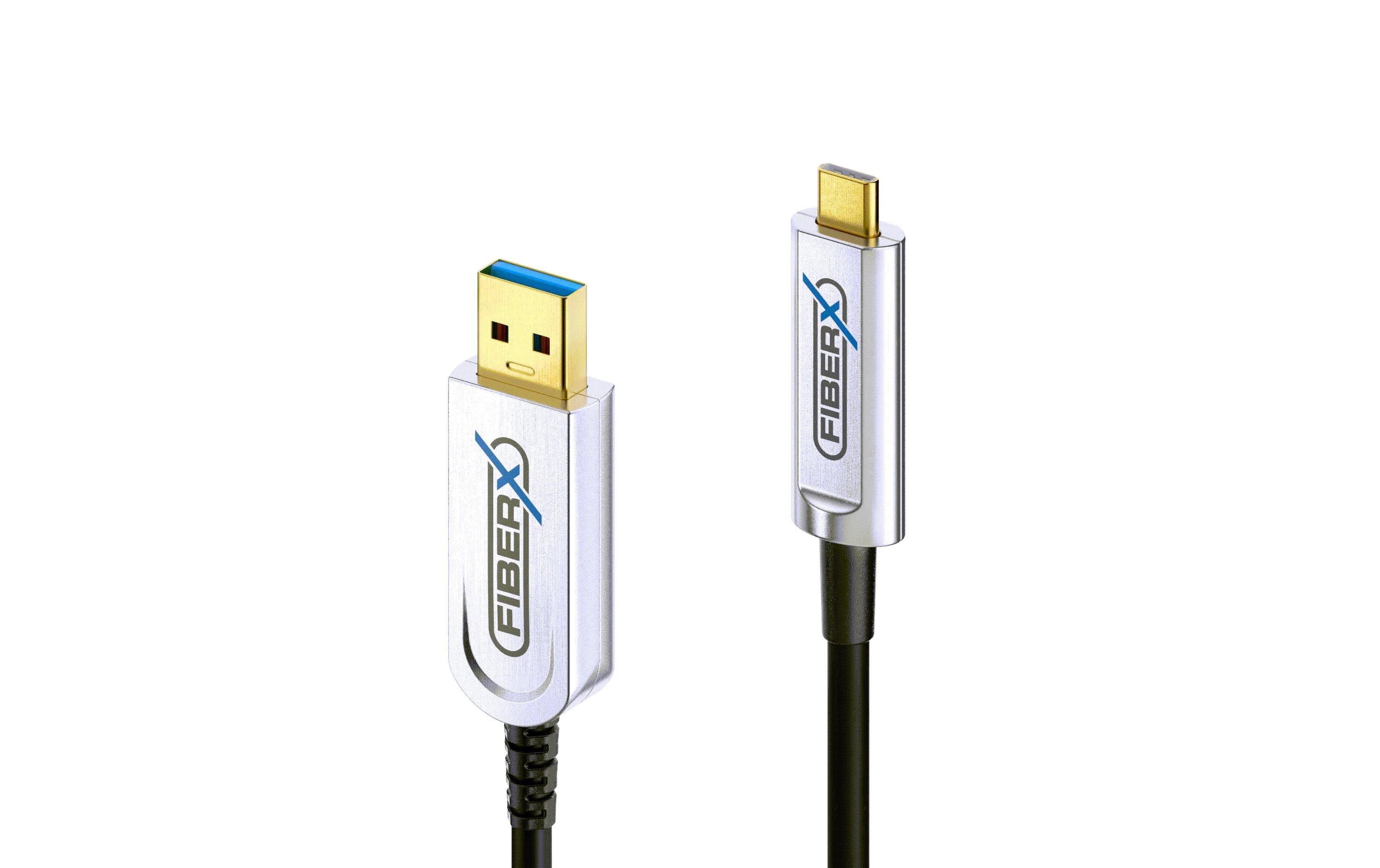 1656345 - Mediatech FiberX FX-I630-040 USB3.2 USB-C//USB-A AOC Glasfaserkabel 40m