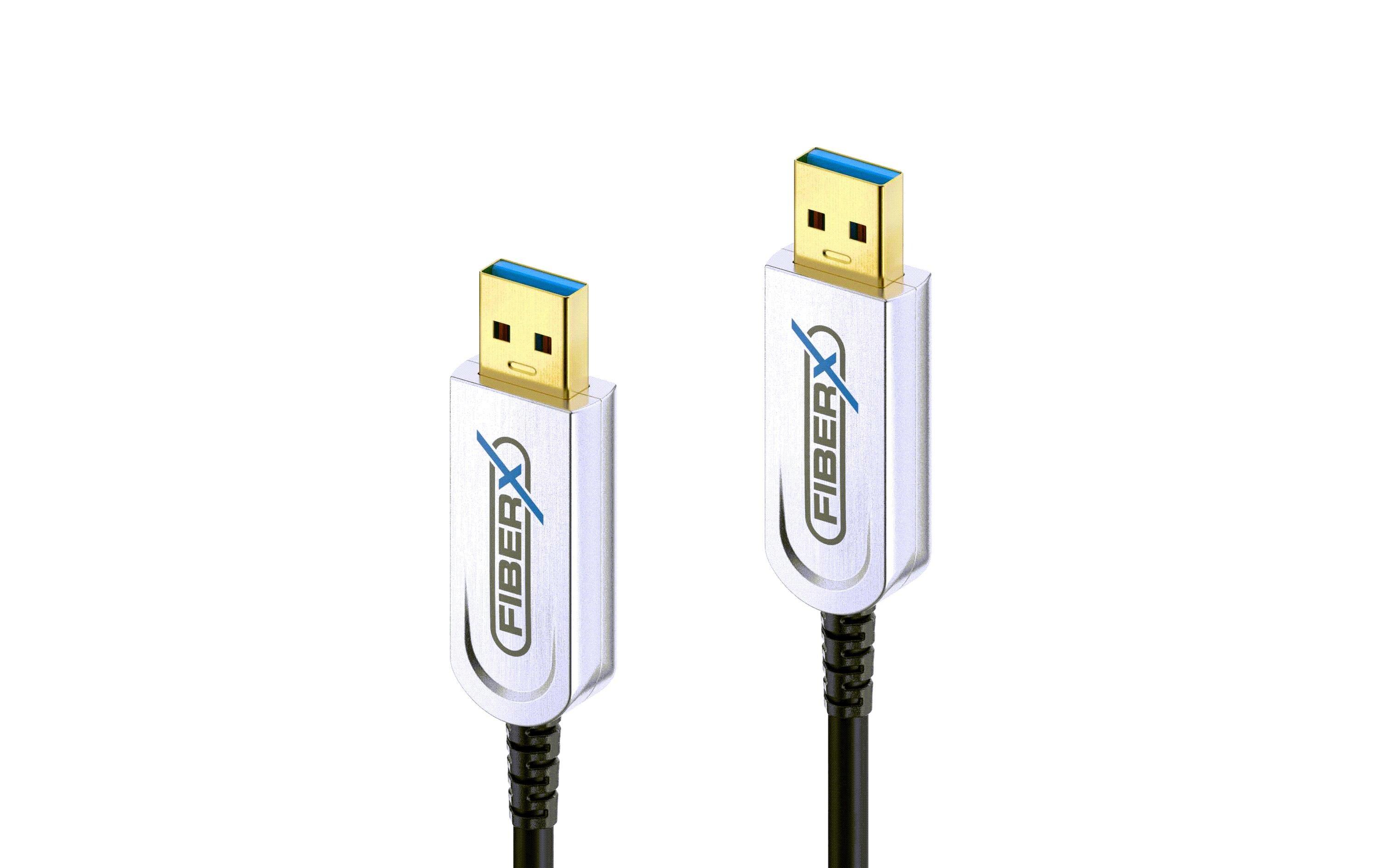 FiberX FX-I640-020 USB 3.2 USB-A AOC Glasfaserkabel - 20 m