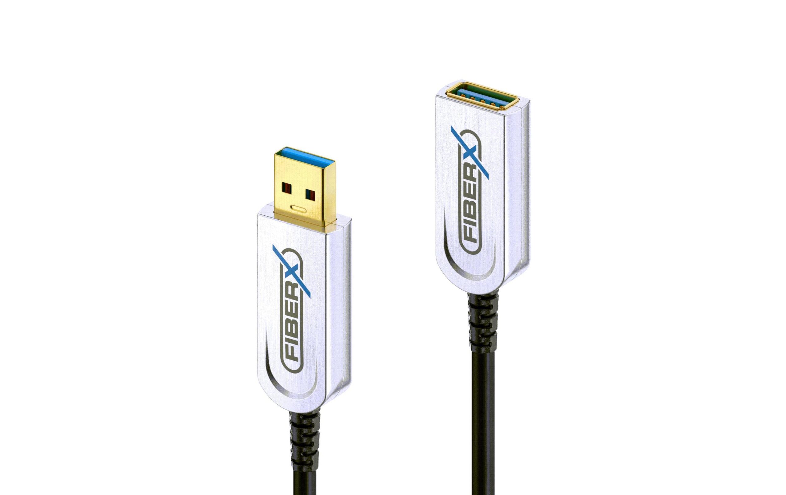 1656359 - Mediatech FiberX FX-I650-020 USB 3.2 USB-A AOC Verlängerungskabel 20 m
