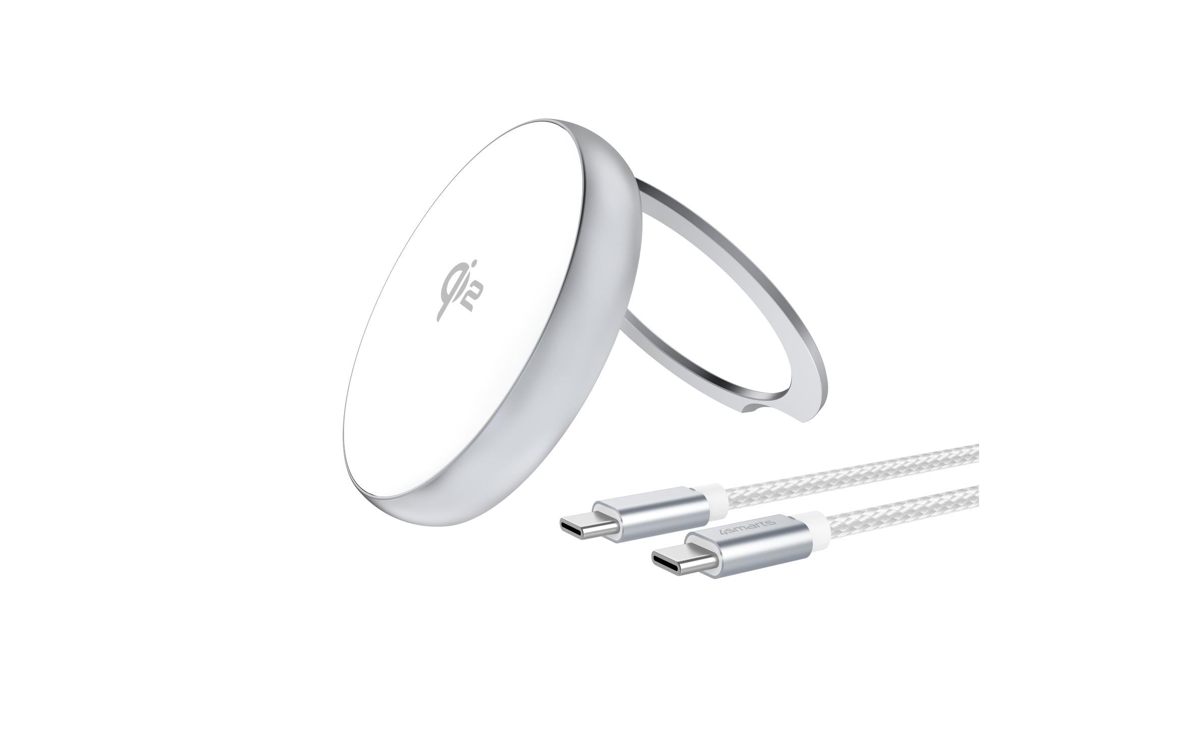 1658883 - Mediatech 4smarts Kickstand Wireless Charger QI2.0 MagSafe