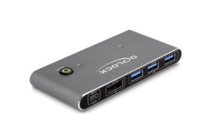 Delock DisplayPort KVM Switch 8K 30Hz mit USB 5 Gbps