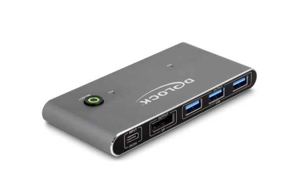 Delock DisplayPort KVM Switch 8K 30Hz mit USB 5 Gbps