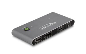 Delock USB-C KVM Switch zu HDMI/DisplayPort 8K MST mit USB2.0