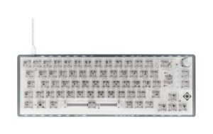 1663333_1 - Mediatech Deltaco TKL Gaming Keyboard mech RGB, trans CH-Layout, mechanisch, RGB, Transparent