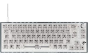1663333_2 - Mediatech Deltaco TKL Gaming Keyboard mech RGB, trans CH-Layout, mechanisch, RGB, Transparent