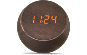 Gingko Wecker Tumbler Click Clock Nussbaum, Holz, USB-Kabel inkl. kaufen Schweiz | Mediatech.ch