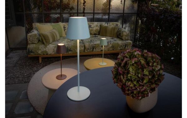 STT Tischleuchte Motion Lamp USB Luna 23LED ww, D12xH38cm, iceblue
