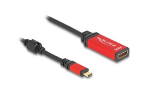 Delock USB-C - HDMI Adapter, 20cm rot, 8K 60Hz mit HDR Funktion kaufen Schweiz | Mediatech.ch
