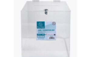 1671253_4 - Mediatech Exacompta Einwurfbox m. Klappdeckel abschliessbar, Acryl, 25cm