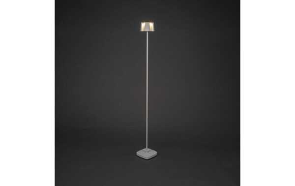 Konstsmide USB-Stehleuchte Nice Weiss LED ww 2700/3000K, Akku, Dimmbar / IP54