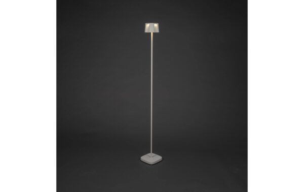 Konstsmide USB-Stehleuchte Nice Weiss LED ww 2700/3000K, Akku, Dimmbar / IP54