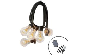 Konstsmide SOLAR-Lichterkette klar 10x LED bernsteinfarbe, inkl. Fernbedienung