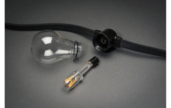 Konstsmide SOLAR-Lichterkette klar 10x LED bernsteinfarbe, inkl. Fernbedienung