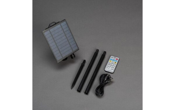 Konstsmide SOLAR-Lichterkette klar 10x LED bernsteinfarbe, inkl. Fernbedienung