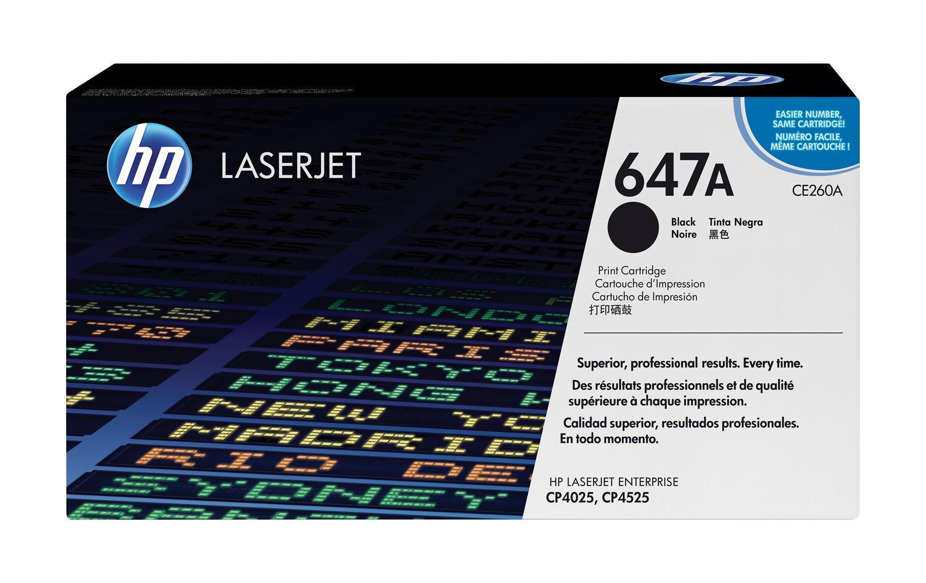 HP, Toner Nr. 647A (CE260A) Black Seitenkapazität ~ 8'500 Seiten