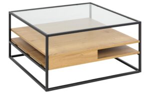 1675812 - Mediatech AC Design Couchtisch Randolf Stahl/Melamin/Glas, 80x80x40 cm kaufen Schweiz | Mediatech.ch