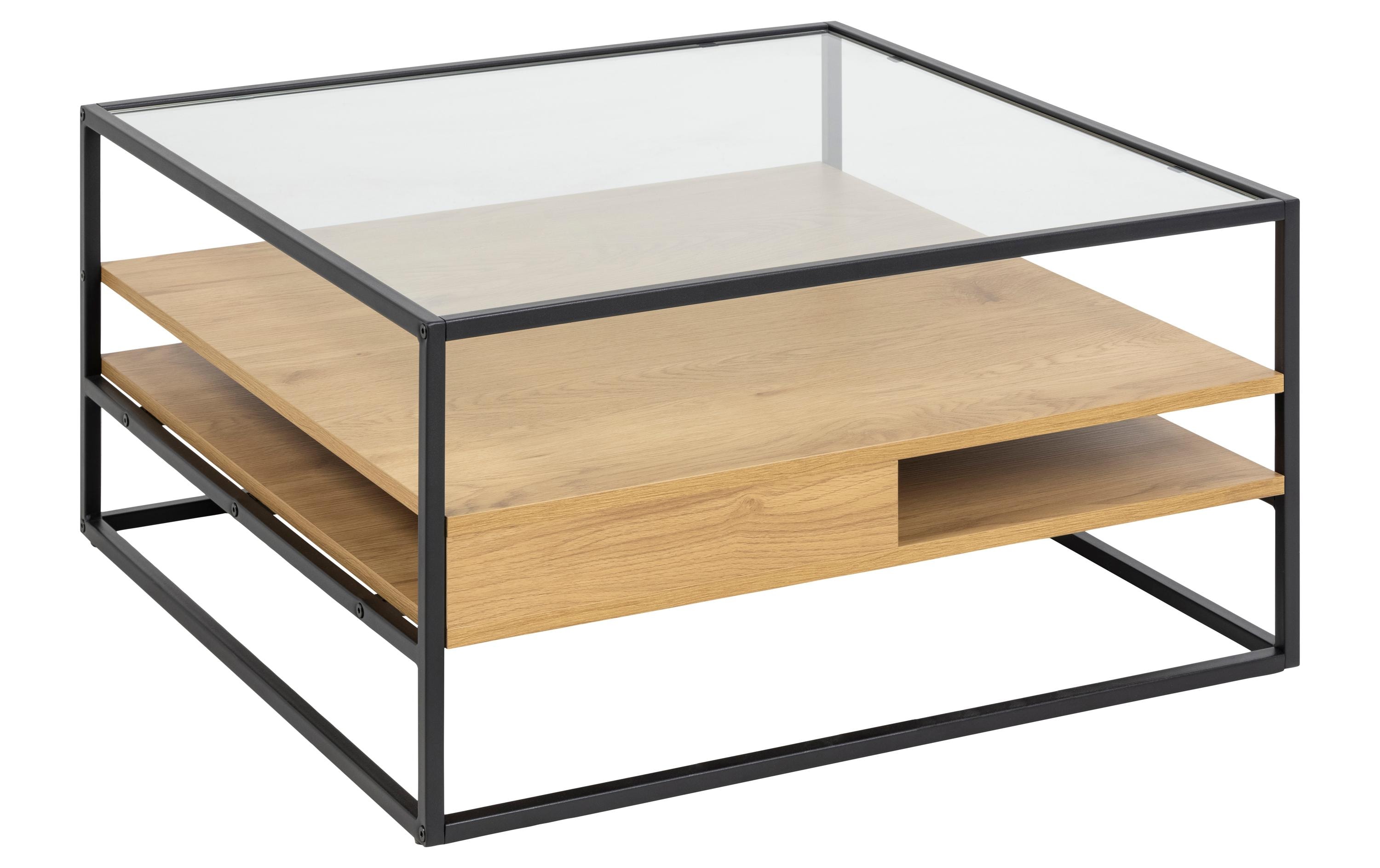 1675812 - Mediatech AC Design Couchtisch Randolf Stahl/Melamin/Glas, 80x80x40 cm kaufen Schweiz | Mediatech.ch