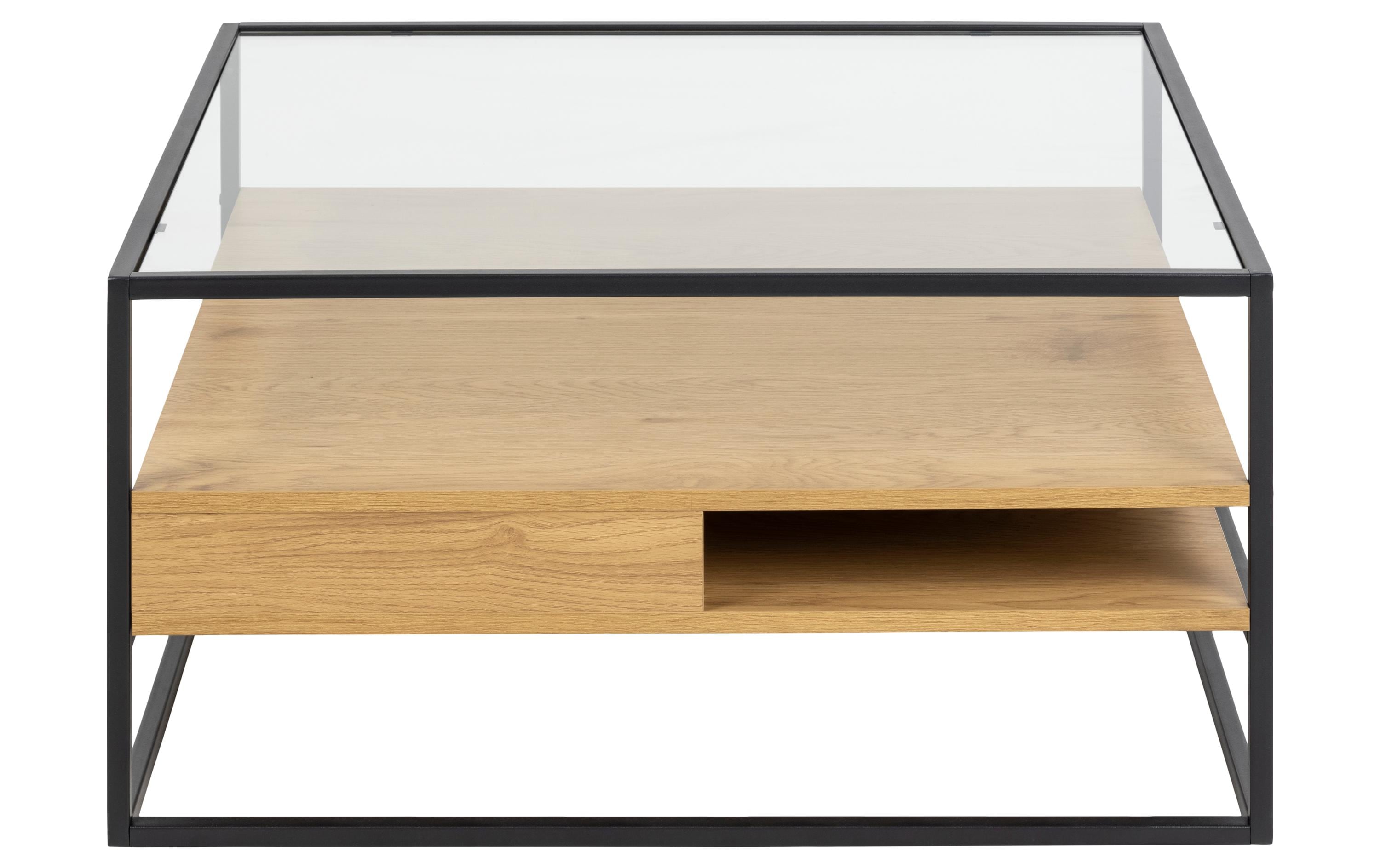 1675812_1 - Mediatech AC Design Couchtisch Randolf Stahl/Melamin/Glas, 80x80x40 cm