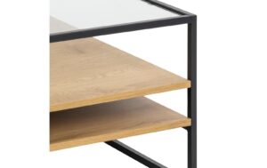 1675812_2 - Mediatech AC Design Couchtisch Randolf Stahl/Melamin/Glas, 80x80x40 cm