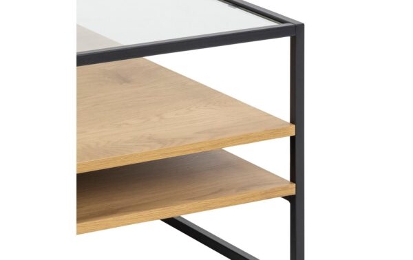 1675812_2 - Mediatech AC Design Couchtisch Randolf Stahl/Melamin/Glas, 80x80x40 cm