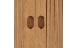 AC Design Beistelltisch Langley Eiche, 45x30x60 cm, Braun