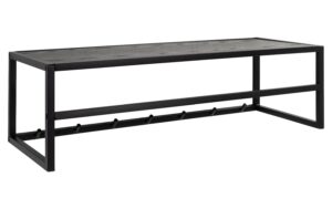 AC Design Garderobenleiste Seaford MDF/Stahl, 70x28x22 cm, Schwarz