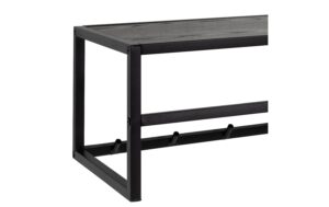 AC Design Garderobenleiste Seaford MDF/Stahl, 70x28x22 cm, Schwarz