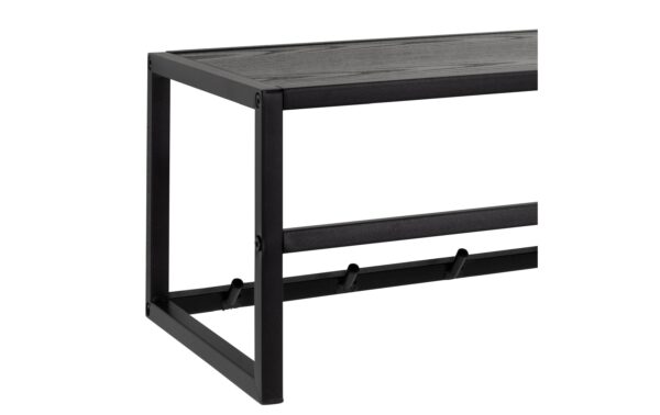 AC Design Garderobenleiste Seaford MDF/Stahl, 70x28x22 cm, Schwarz