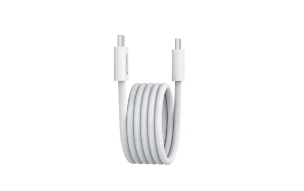 4smarts Magnetisches USB-Kabel RollUp USB-C-C, Weiss, 1.5m