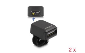 1679385_1 - Mediatech Delock 90610 Ringbarcode Scanner 1D + 2D, Bluetooth ink. Ladestation