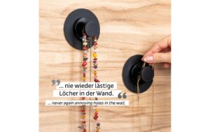 silwy Magnet-HakenSPOT inkl. Metall-Pad SUPERSTRONG, black