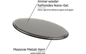 silwy Metall-Pad SUPERSTRONG 8 cm 1 x Metall-Pad (rund) BLACK