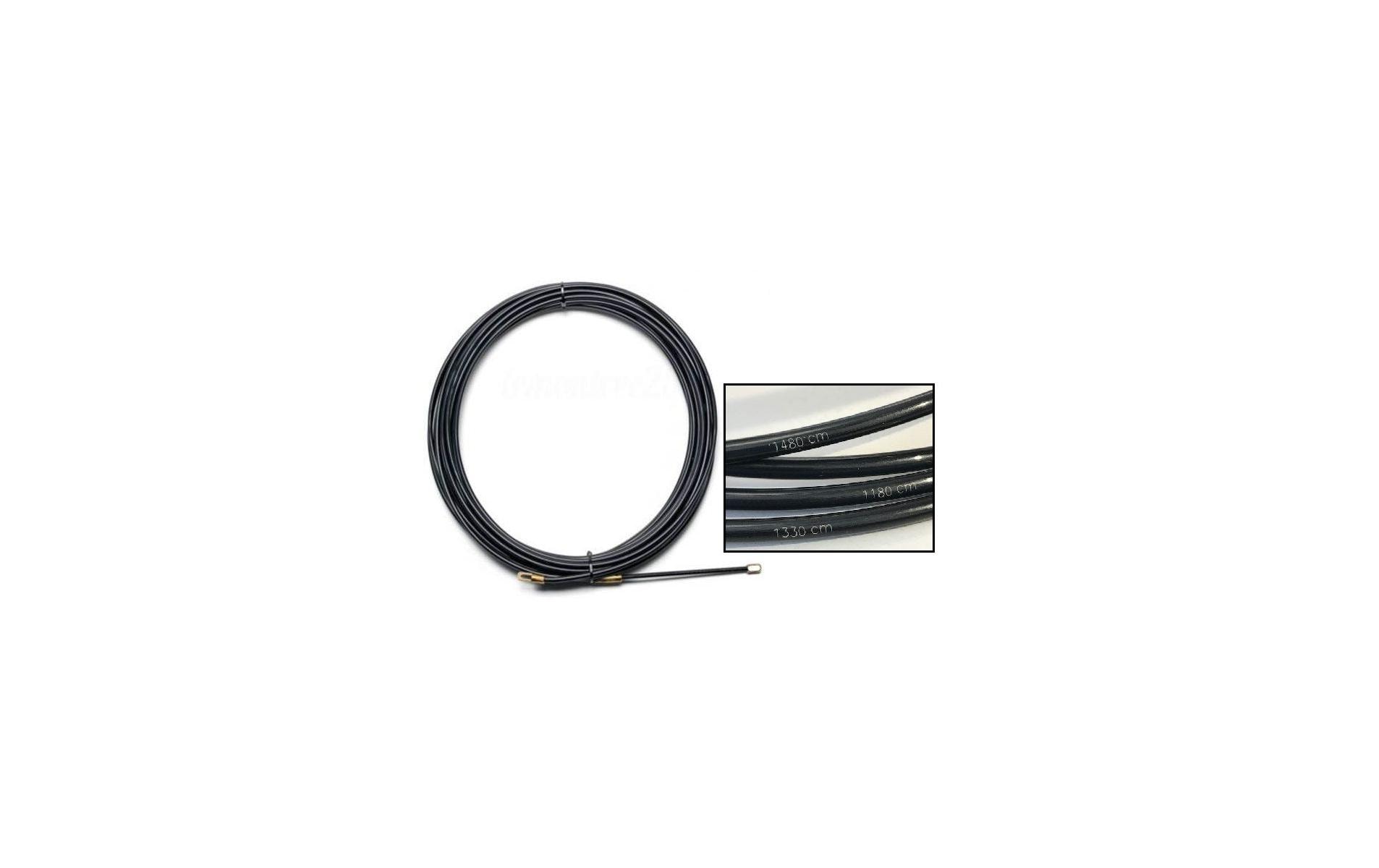 1681709 - Mediatech Elbro Einziehband mit Suchfeder und Öse, schwarz, Ø=4mm, 20m kaufen Schweiz | Mediatech.ch