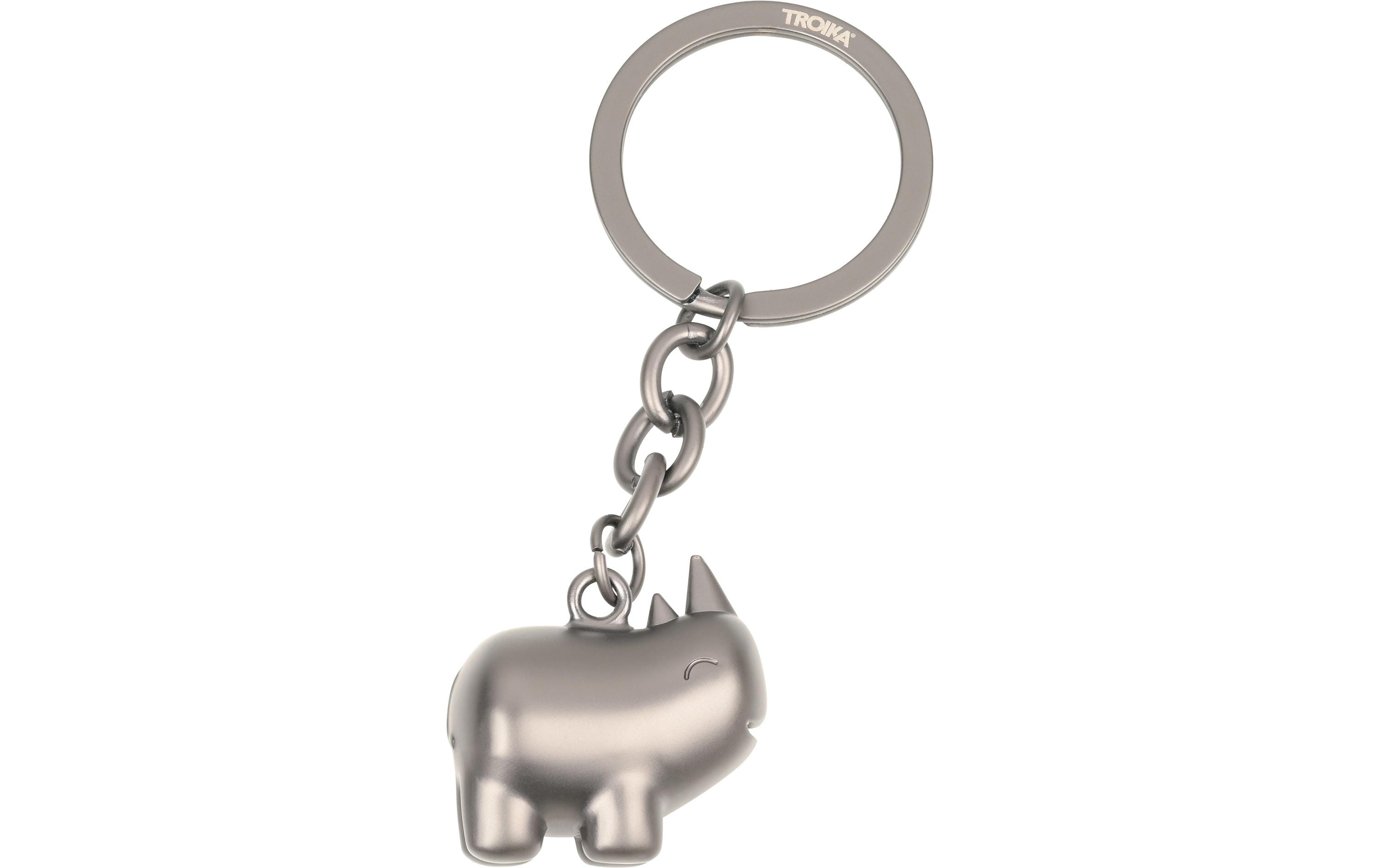 1684940 - Mediatech TROIKA Schlüsselanhänger Happy Rhino gunmetal kaufen Schweiz | Mediatech.ch
