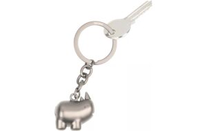 1684940_1 - Mediatech TROIKA Schlüsselanhänger Happy Rhino gunmetal