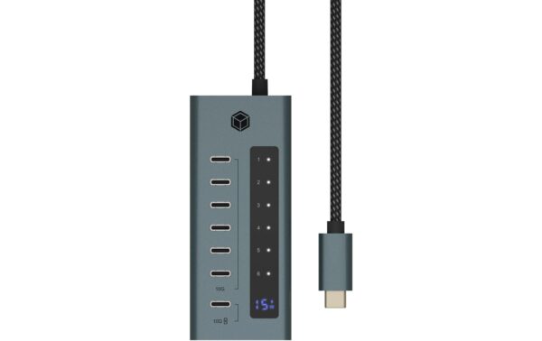 1685132_2 - Mediatech ICY BOX IB-HUB1457-C31, 7x USB3 Hub, Type-C Integriertes USB-C Kabel - Länge 60 cm