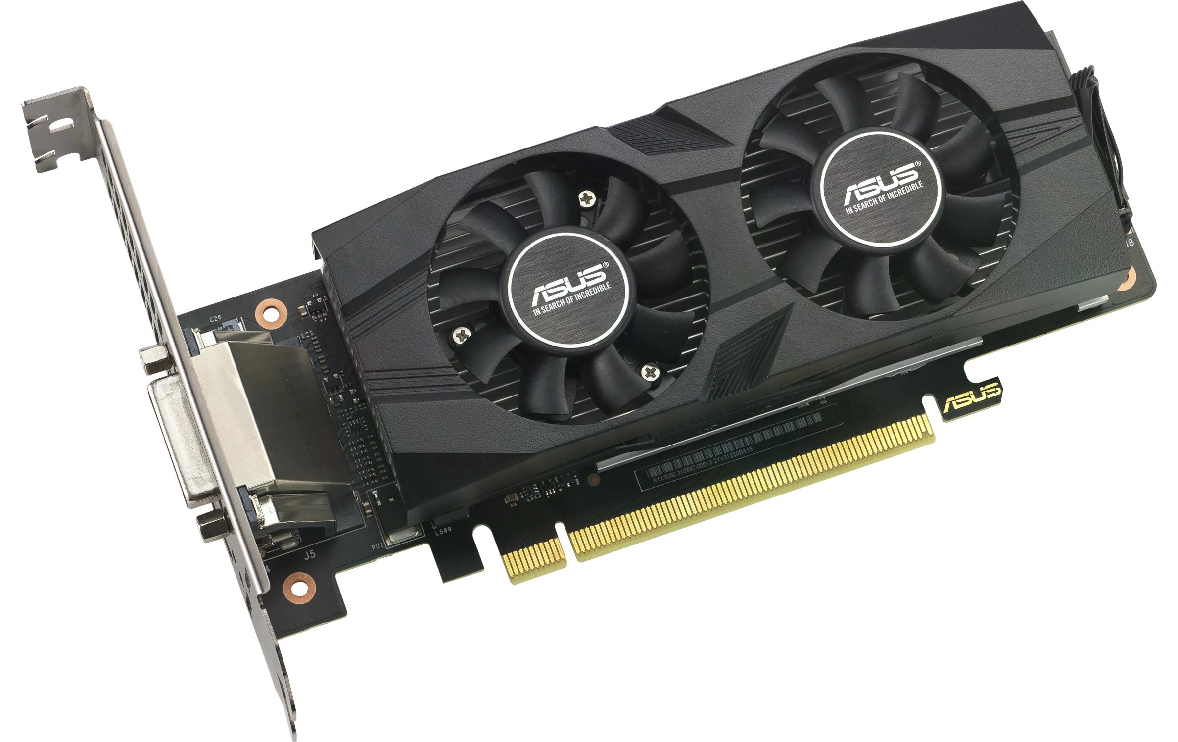 1687176_1 - Mediatech ASUS RTX3050 LP BRK O6G, 6GB DDR6 GeForce RTX3050, 1x DP, 1x HDMI, 1x DVI-D