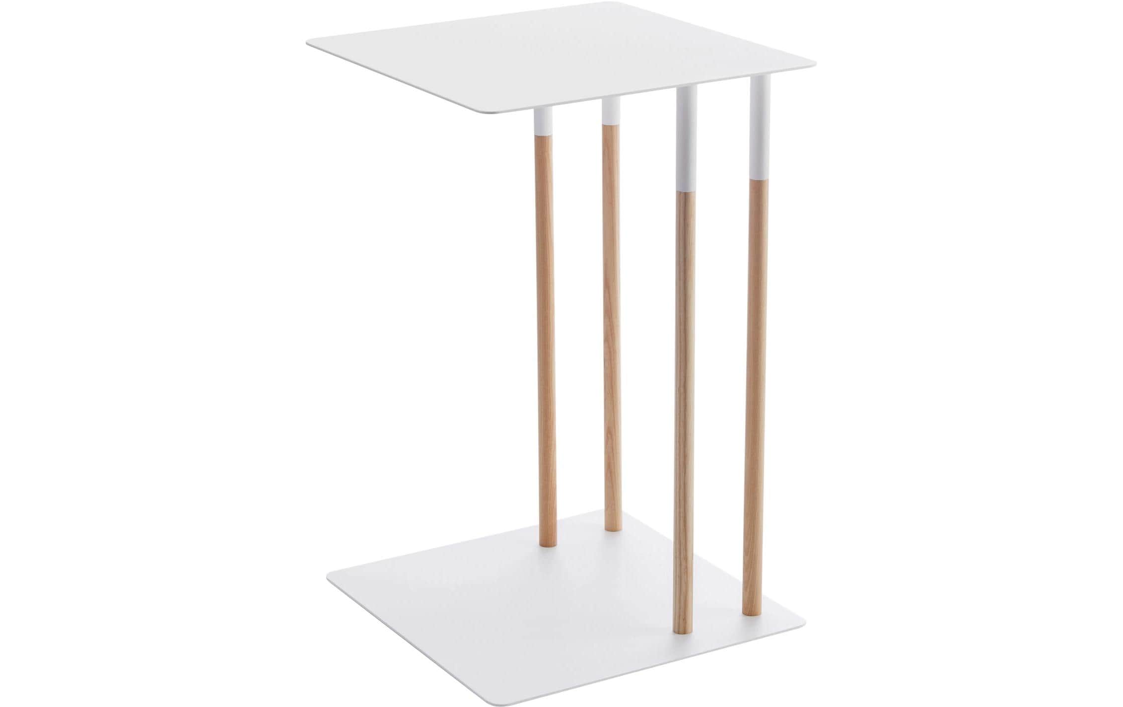 1687648 - Mediatech Yamazaki Beistelltisch PLAIN weiss, 35 x 35 x 55 cm, Metall / Holz
