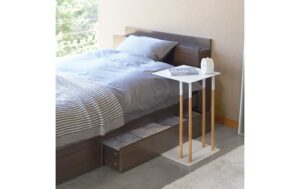 1687648_3 - Mediatech Yamazaki Beistelltisch PLAIN weiss, 35 x 35 x 55 cm, Metall / Holz