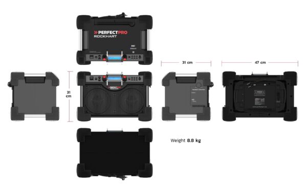 PERFECTPRO ROCKHART RH4 DAB+/Baustellen-Radio