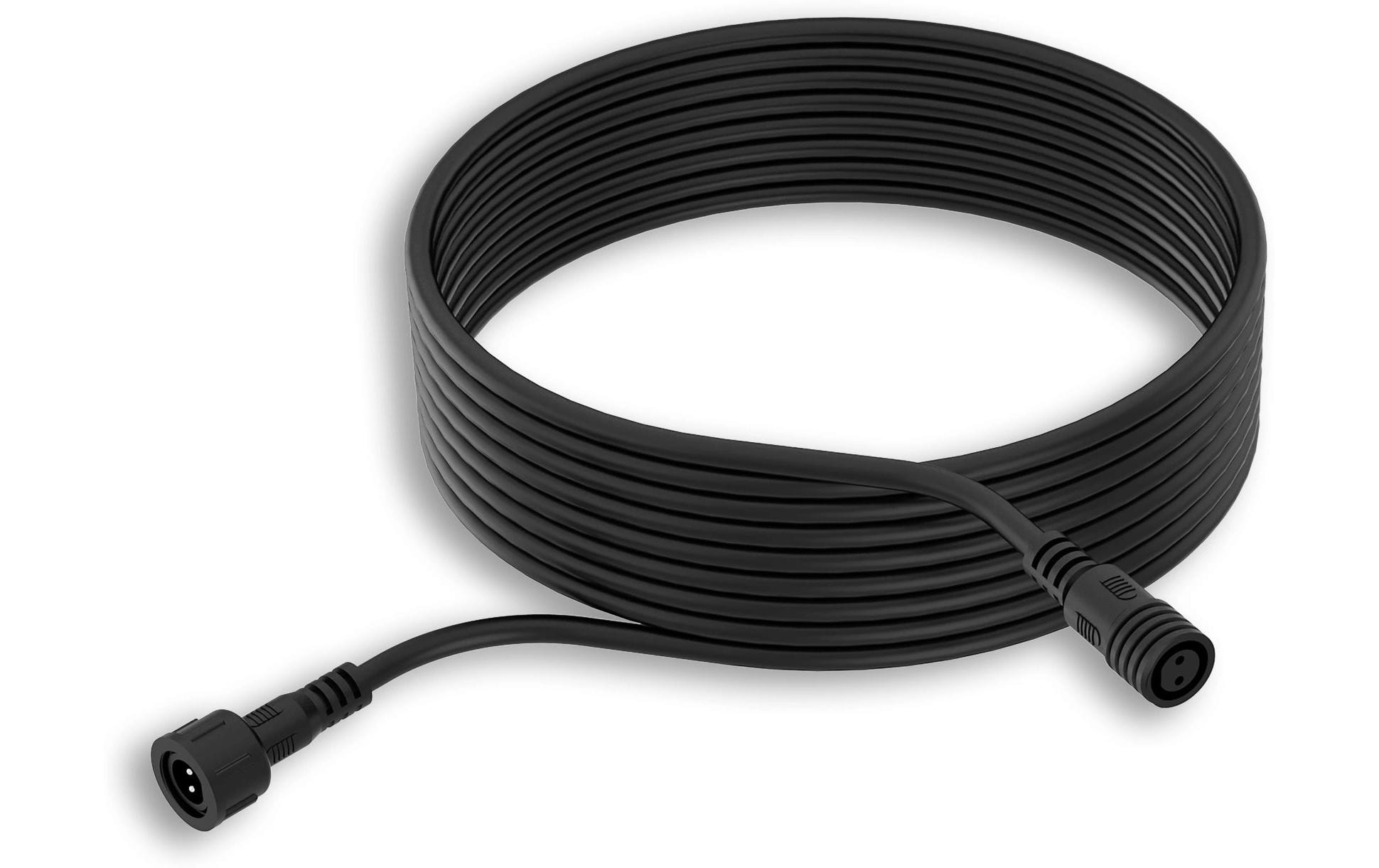 Philips Niedervolt Verlängerungskabel 10 Meter, 24V, IP65, schwarz