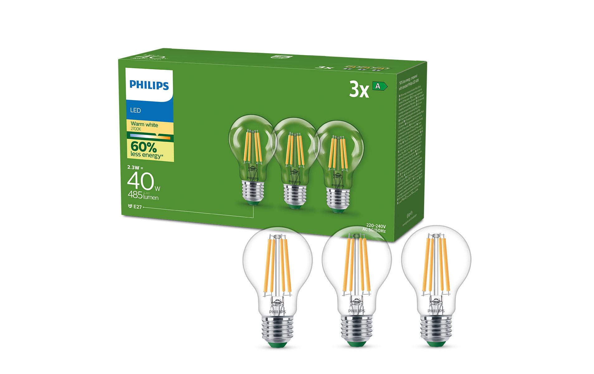 1689204_1 - Mediatech Philips Leuchtmittel LED CLA 40W A60 E27 2700K CL UE 3CT/4 EC